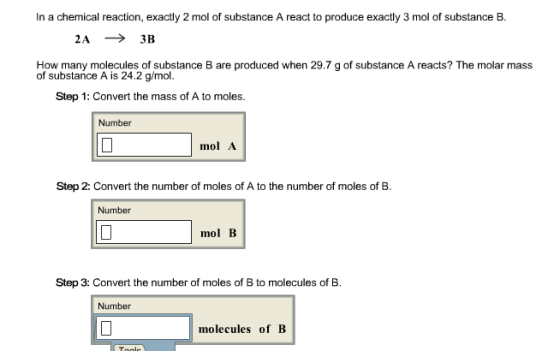 In a chemical reaction, exactly 2 mol of substance