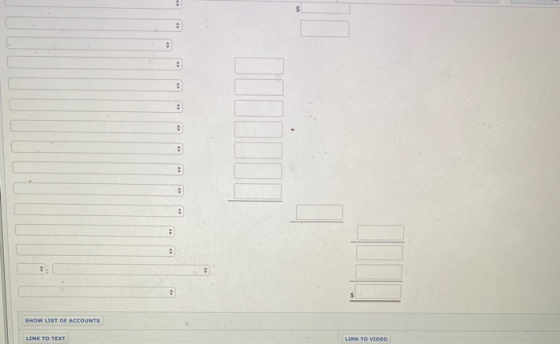 SHOW LIST OF ACCOUNTS LINK TO TEXT LINK TO VIDEO