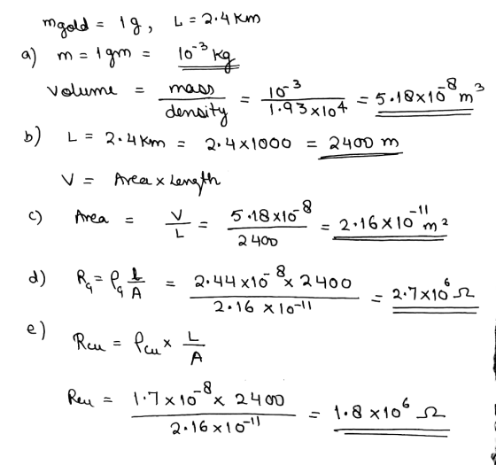 m = 1.93x10 4 -5.18x15m3 gel d = 1 3 , L = 2.4 Km) a) m=1gm = 10² kg - volume = mass 103 density b) L = 2.4 km = 2,4x1000 = 2