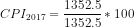 CPI_{2017} = \frac{1352.5}{1352.5}*100
