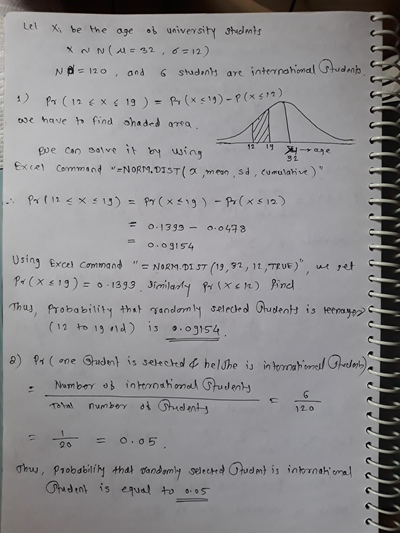 Let Х, be the age。t university shelm,f ose have t find hades ansa oe ca save it by winy 9154 Using Excel command -NaRMM: 57(13,91,11,꺄 E), ,et ur Thu3, Praba biti t ฯ h γ.nelornly seeded audenH is eenom2 ( one 120