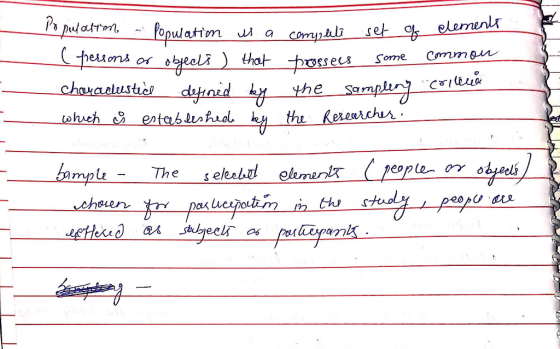 Populatim - Population w a (persons or objects ) that characustice defined by which ů established by complete set of trossees