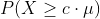 P(X\ge c\cdot \mu)