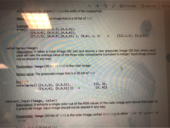 Fit to page ID Page view A Re - + of the cropped tile, width (int) is the width of the cropped tile Retur ed image that is a