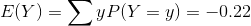 y) =-0.22