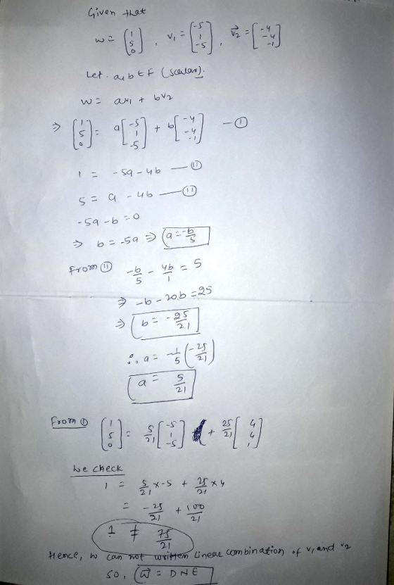 Given that we ] 4). (139 Let aubtf (scales). av + 6v2 0 (3): 1143 1 - -59-ub 5=aub -59-b=0 no > 6=-59 -> from - 4 = 5 -6-206