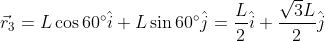 L cos 60% + L sin 60°j =-it-