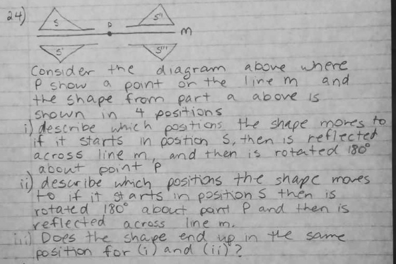 2 abone where Tine m Consid er +he P show the shape from part diagram and on the point above is 4 positions Shown i describe