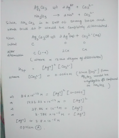 since, Nai CoS in o Salt 아 SHvna weak acua s ir co ould be Completely disodahed CA Ater issouan em issocisHon (sine ger].fmm