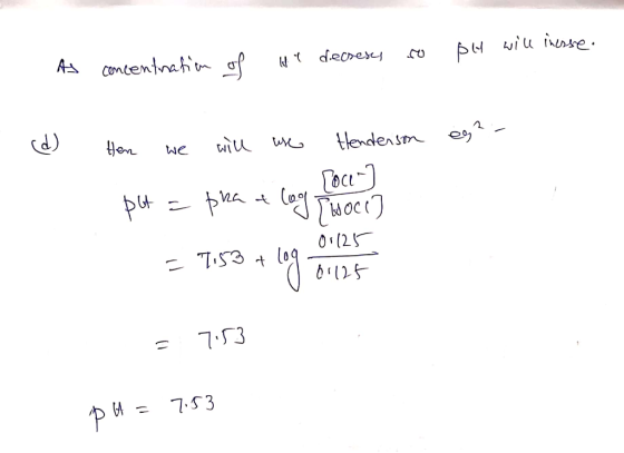 As Comtentrahof 4 iune deoes tlendensm e We oce- 0(25 TS3 753 pH= 753