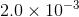 2.0 x 10-3