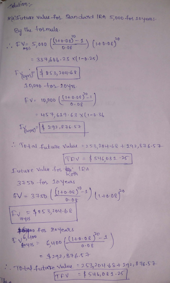 Selution By the toimula 1+0 08) -1 2-0 1D.og) O DS syy 10,DDD - 20 o.og 3292,8365斗 1+0.08 ใย 0-0 & 292,876,57 S3.25