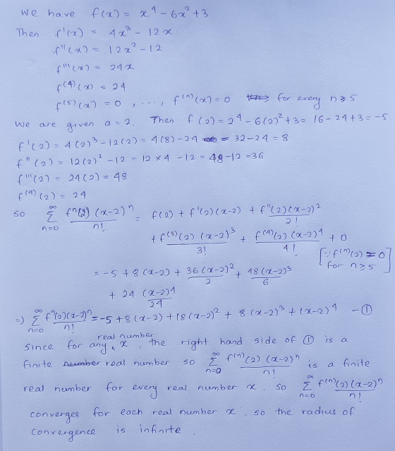 Then We 2. we have f(x)= x 4 - 6x²+3 f(x) = 4x² - 12x flcada 12x²-12 f(x)= 242 ( (4) (x = 24 (15)(a)=0 fin (=0 to for every