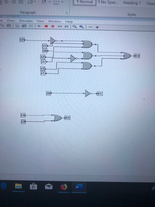 Normal 1 No Spac... Heading 1 Head Paragraph Styles t Draw Simulate View Window Help 39 ) )