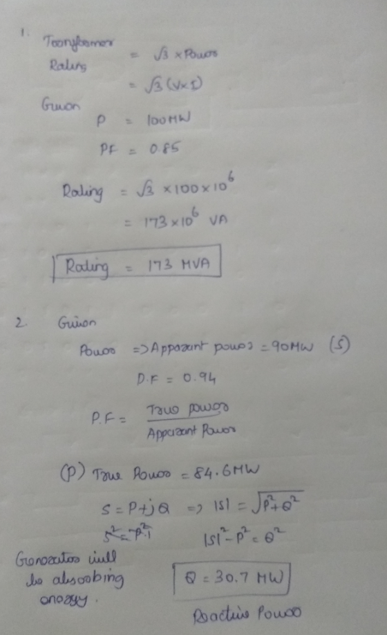 Ralsrs GULOn Roding Padar 173 HVA 2. Guinon 73uo pwer Appcizant Powor bo albscobimg 30.7 HW Roactuis Pouco onoayy
