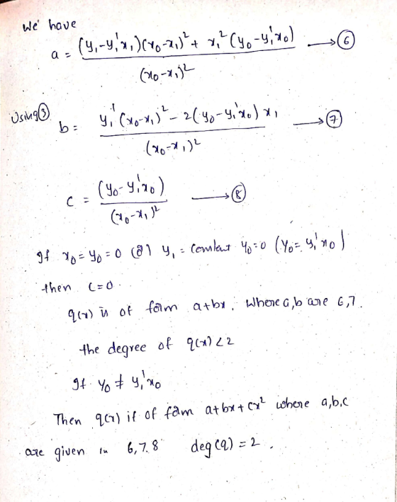 We have a- .1 Osting (4,-4,*,)(40-20° + x, C4-440) (no-2 b: y (xo-,) - 2 (40-46%) xi (26-2) (Yo-Yino) of no = 9; = 0 (al y,