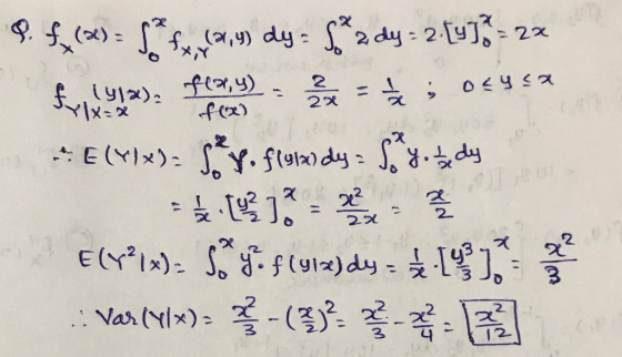 9. f(3) = x , 9) dy = 5 42 dy = 2.[4].*= 2x freas ofertas diosysa u. E(XIX)= 8. flokdy sy sday 1. ECY?1x): So I f (912) dy =