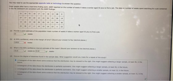 You may need to use the appropriate appendix table or technology to answer this question Older people often have a hard time