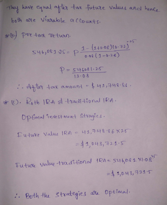 tusle both ale Viasable a CCounts. 0.06( 1-b,24) S 나 108 1.25- 13.0& Optiwel inwet mnt Stragie es. putune value IRA-ㄐㄧ汗나 8 8 6 X25- 41) D 나 3,721.5 utute alue traditional RA-Su608 XI-08 -4 1,043,121.5. Both the Strategies Optimal