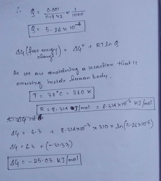 1. 0.001 1000 019 x1 5. 26 x 10 2 clangs a geeachion +Aat is As coe nsidning imesds heman body ano oEuring 310 K T2 370c KJ m