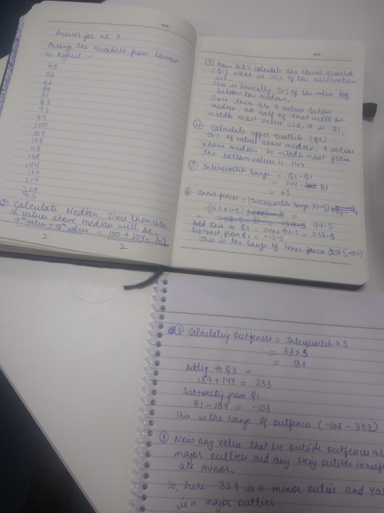 Pvarg the nuntbes fo 45 56 belisus u median 8 3 9 2 median middie most va ahe q-values ouleuo halt t thot will b vatuut aboue median. q vatuer above medjian so miadunou 138 abore old this to 93 144+4. 23.s cun 2 189 9 1333 108 This - 33 3 Now any value that ie outide outteusa hu