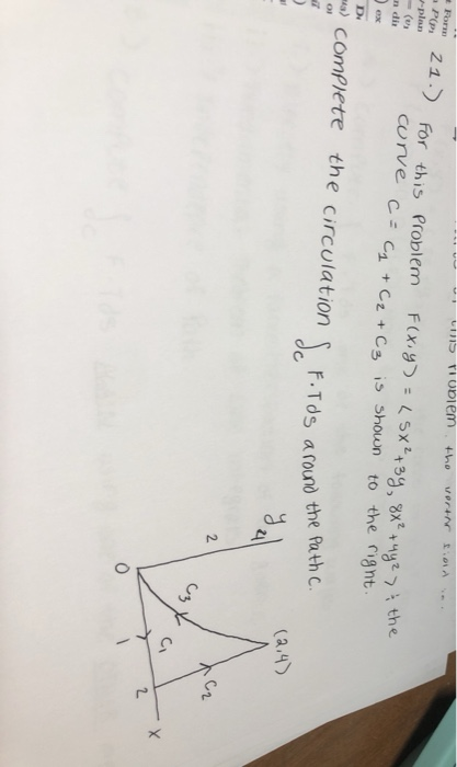 Pוטסון כונו the vorter sold a Pipi -plan 21.) For this problem F(x, y) = LSX²+34, 8x² wrve cu ce + C2 +Cg is shown to the rig