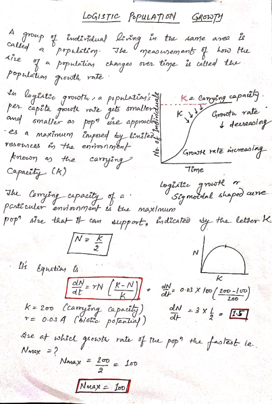 A/2e LOGISTIC POPULATION GROWTH A group of individual living in the same area is called ed a population. The measurements of