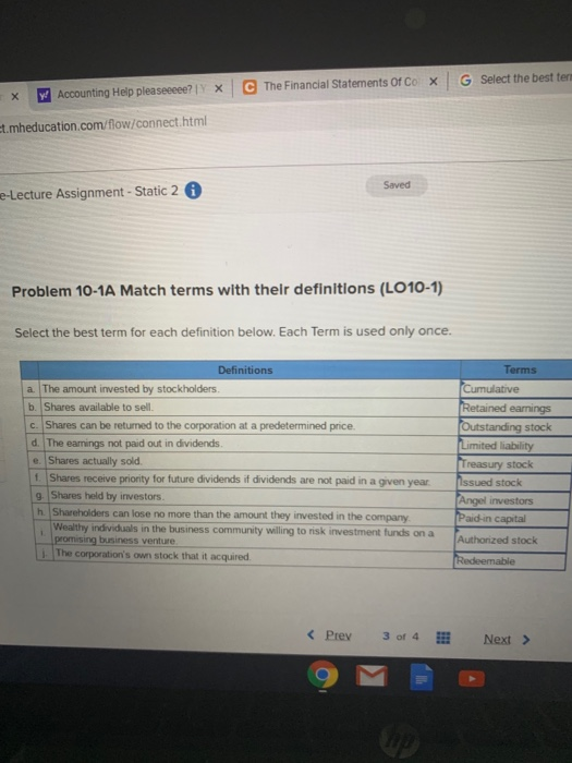 X C G W Accounting Help pleaseeeee?!Y X The Financial Statements of Cox Select the best ten t.mheducation.com/flow/connect.ht