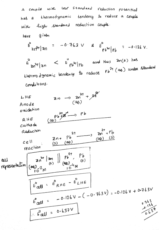 us standard reducion poten tial A couple has a thermodynamic tendenuy to reduce a caupla here giwen thermo dynamic tendeny to reducePb* (u) undax stamdand Condlu h ons LHE Anode orridaHon Catho da. Roduchum 2+ 2t ce ll hon (oaj) al call