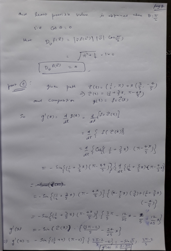 farg g Lesor posi Velne and when ob4m7e 1o 4 D fla) 2()-(/, 7) +2 given puth 20=3 t, T-4) glt)= foca Compos h ond d g(t) dt