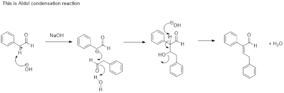This is Aldol condensation reaction OH NaOH H H20 OH