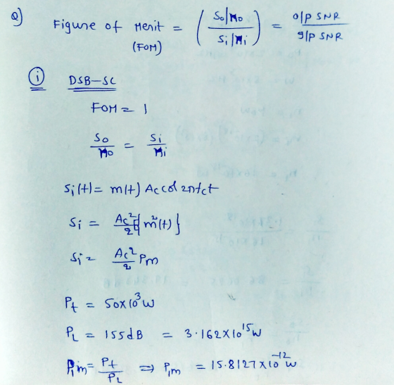 olP SNR SIP SN R So Mo (Fom) ) DSB-SC 3
