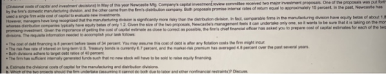 Division of capital and investments in May of this year Newcastle Mg Companys cap investment review committee received two m