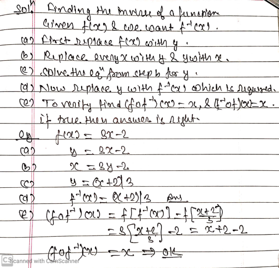 sold finding the inviare of a function - Giren foy & we want ftcxl. (ad first replace flo) with y. & Replace everyx with y 8