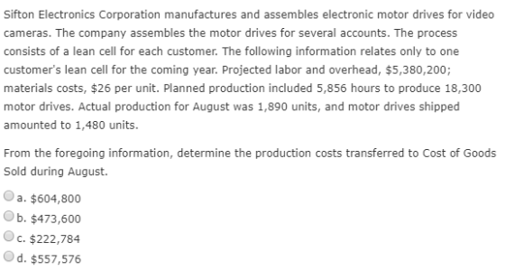 Sifton Electronics Corporation manufactures and assembles electronic motor drives for video cameras. The company assembles th