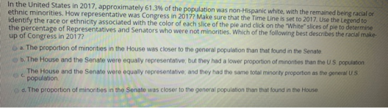 in the United States in 2017, approximately 61.3% of the population was non-Hispanic white, with the remained being racial or