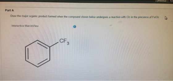 Part A Draw the major organic product formed when