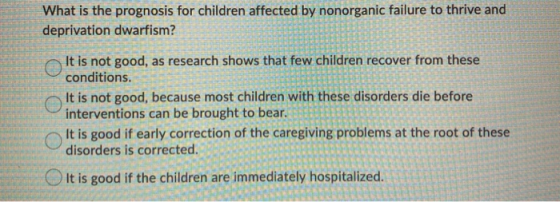What is the prognosis for children affected by nonorganic failure to thrive and deprivation dwarfism? It is not good, as rese
