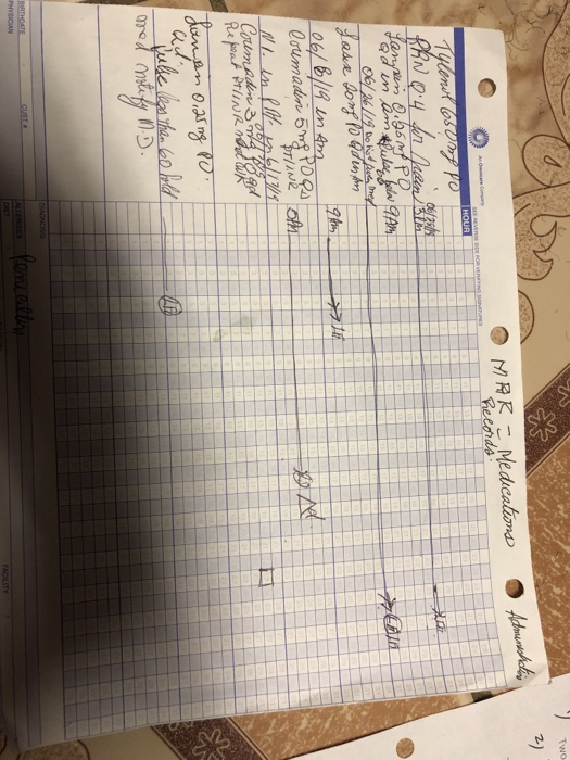 Two MARZMedicalonss Pieeords Achmunasheli c Comary SEEREVERSe sDE FOR VERPYNG SOATUS IW HOUR Tylent osony o RhN Q-4 heeinE 5.