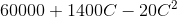 60000 + 14000 – 2002