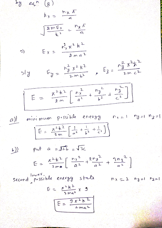 by een 8) nx х л kx x = á 9 m Ex ne a nya²t2 Ex= 2 2 ma nig 12t2 sly Ega Ez = 23 x ² + 2 2-ть 2m c2 2 2 A2t2 ny + ng c? + E 2