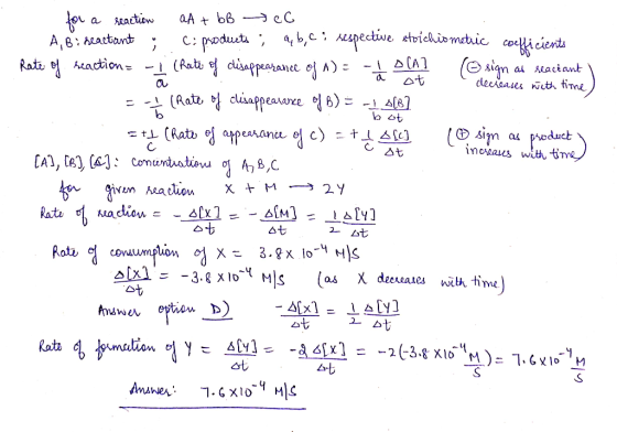 ot bot at increases with time 1. for a reaction aA + bB eG A, B : seactant ; ci poducts ; q4b,c i respective stoichiometric c