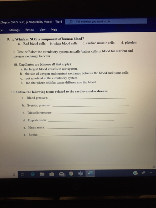 Tell me what you want to do Chapter 238:29 3e (1) Compatibility Mode] - Word tes Mailings Review View Help 9. i Which is NOT