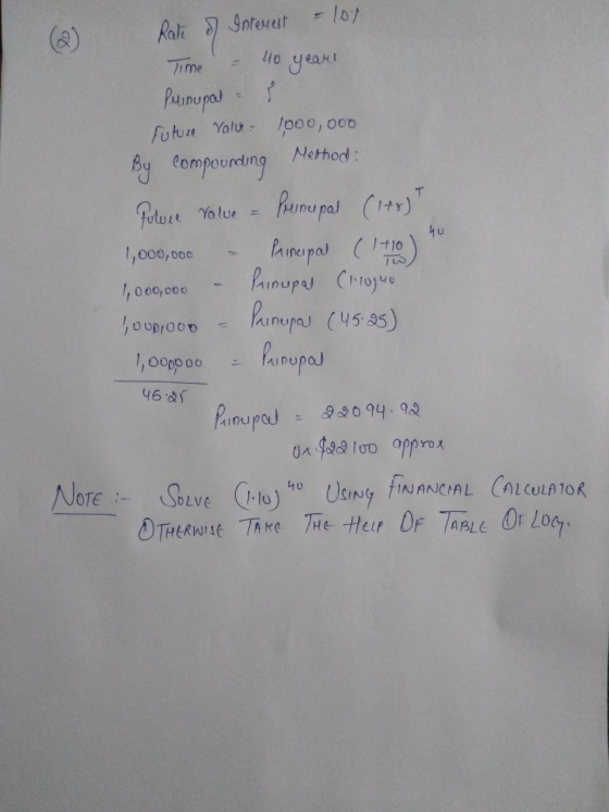 Rate Intevest l0 yeaki Time PauMupas Future Yalu po0, 000 Nethod: By Compounding T futurr Yalue 1,00,000 hamupas ,00 ్రీ• Pai