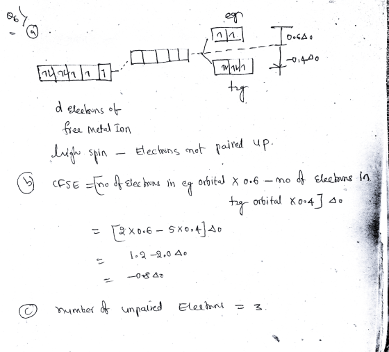 0.60 Init nga 11 11 111-6----- wali] *0.400 -MO ☺ d electons of . . free metal Ion leigh spin - Elections not paired up. (FSE