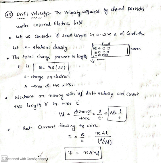 chared particles <3 Drift velocity :- The Velocity acquired by uncler external Electric field. 11 het 00 000 is Let us consid