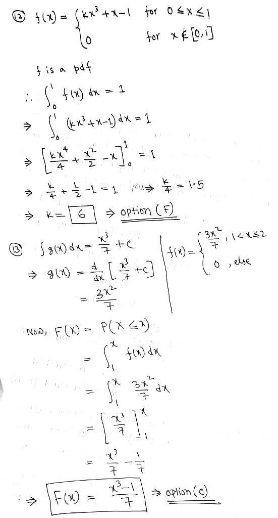 @ $(x) = (K** +X-1 for 0x</ lo for x4 [0, 1] f is a pdf : 5 f(x) dx = 1 → (4x+x=1) dx = 1 +-1 = 1 ruas = 1-5 *, K= [6] → opti