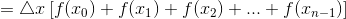 A.c [f(x0) + f(01) + f(22) + ... + f(n-1)]