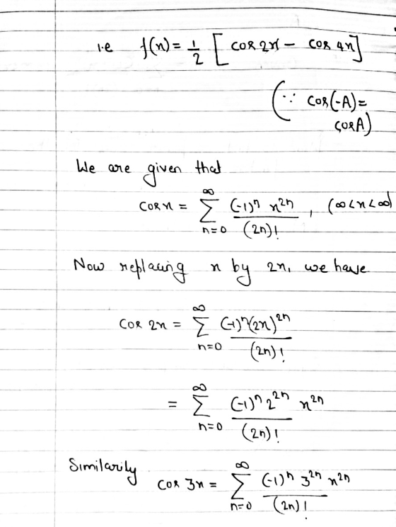 2.1 f(n) = { [ COR 211 – cos an] ( .: COR (-A)= SORA) We are given that (olncool CORM= E CI)? 25 (29)4 n0 Now replacing n .by