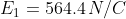 El = 564.4 yc